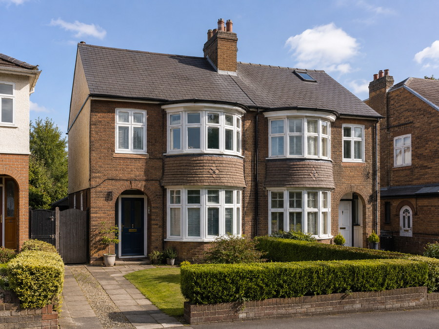 Illustrative white-fronted family home in Gosforth